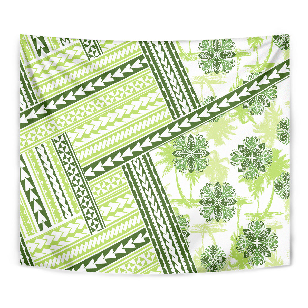 Hawaii Quilt Tapestry Kakau Polynesian Pattern Olive Green Version LT01 - Polynesian Pride