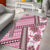 Hawaii Quilt Area Rug Kakau Polynesian Pattern Mauve Pink Version LT01 - Polynesian Pride