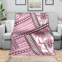 Hawaii Quilt Blanket Kakau Polynesian Pattern Mauve Pink Version LT01 - Polynesian Pride