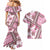Hawaii Quilt Couples Matching Mermaid Dress and Hawaiian Shirt Kakau Polynesian Pattern Mauve Pink Version LT01 - Polynesian Pride