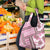 Hawaii Quilt Grocery Bag Kakau Polynesian Pattern Mauve Pink Version