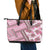 Hawaii Quilt Leather Tote Bag Kakau Polynesian Pattern Mauve Pink Version LT01 - Polynesian Pride