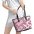 Hawaii Quilt Leather Tote Bag Kakau Polynesian Pattern Mauve Pink Version LT01 - Polynesian Pride