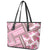 Hawaii Quilt Leather Tote Bag Kakau Polynesian Pattern Mauve Pink Version LT01 - Polynesian Pride