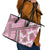 Hawaii Quilt Leather Tote Bag Kakau Polynesian Pattern Mauve Pink Version LT01 - Polynesian Pride