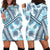 Hawaii Quilt Hoodie Dress Kakau Polynesian Pattern Sky Blue Version LT01 - Polynesian Pride