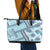 Hawaii Quilt Leather Tote Bag Kakau Polynesian Pattern Sky Blue Version LT01 - Polynesian Pride