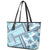 Hawaii Quilt Leather Tote Bag Kakau Polynesian Pattern Sky Blue Version LT01 - Polynesian Pride