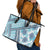 Hawaii Quilt Leather Tote Bag Kakau Polynesian Pattern Sky Blue Version LT01 - Polynesian Pride