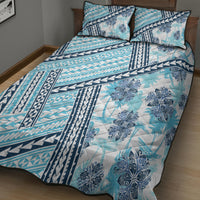 Hawaii Quilt Quilt Bed Set Kakau Polynesian Pattern Sky Blue Version LT01 - Polynesian Pride