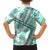 Hawaii Quilt Family Matching Short Sleeve Bodycon Dress and Hawaiian Shirt Kakau Polynesian Pattern Teal Version LT01 - Polynesian Pride