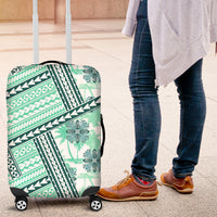 Hawaii Quilt Luggage Cover Kakau Polynesian Pattern Teal Version LT01 Teal - Polynesian Pride