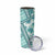 Hawaii Quilt Skinny Tumbler Kakau Polynesian Pattern Teal Version