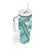 Hawaii Quilt Tumbler With Handle Kakau Polynesian Pattern Teal Version