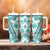 Hawaii Quilt Tumbler With Handle Kakau Polynesian Pattern Teal Version