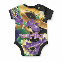 Personalized Mardi Gras Baby Onesie Carnival Feathers Masks LT01 - Polynesian Pride