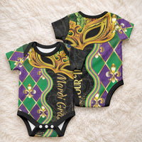 Personalized Mardi Gras Baby Onesie Gold Mask Unique Style LT01 - Polynesian Pride