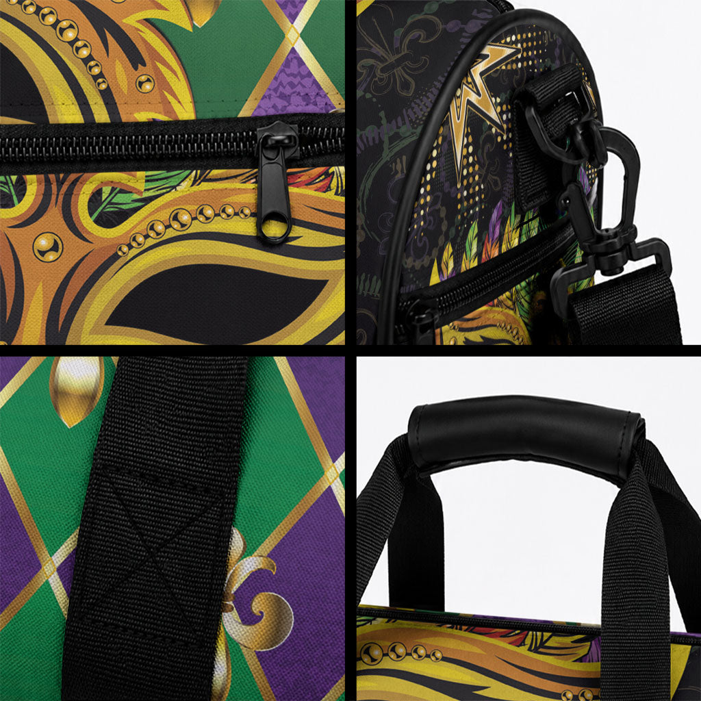 Mardi Gras Duffle Bag Gold Mask Unique Style LT01 - Polynesian Pride