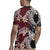 Polynesian Hawaiian Plumeria Tribal Pattern Rugby Jersey Special Wine Red Version