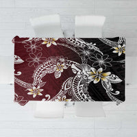 Polynesian Hawaiian Plumeria Tribal Pattern Tablecloth Special Wine Red Version