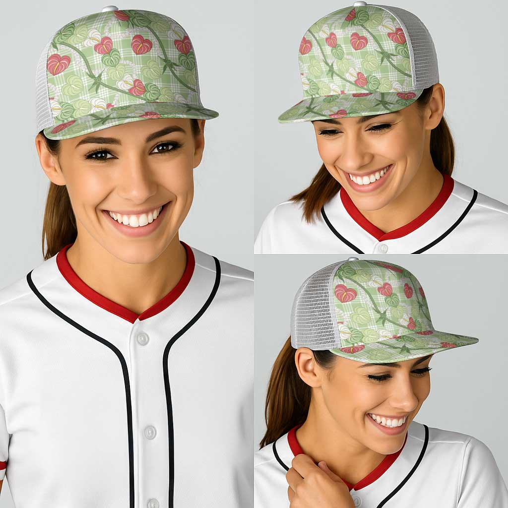 Anthurium Pikake Ti Leaf Palaka Baseball Net Cap Green Version