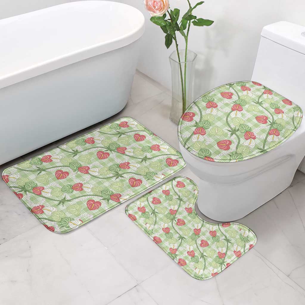 Anthurium Pikake Ti Leaf Palaka Bathroom Set Green Version