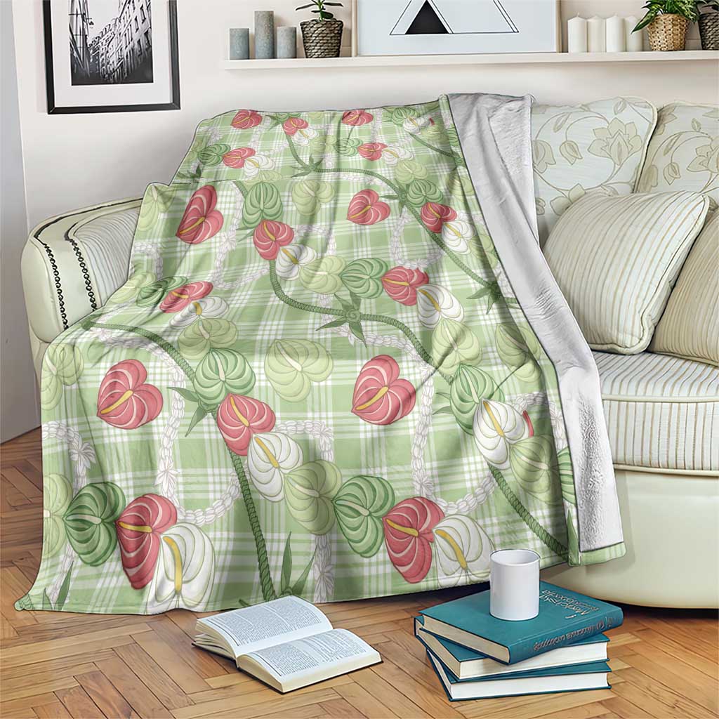 Anthurium Pikake Ti Leaf Palaka Blanket Green Version