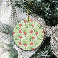 Anthurium Pikake Ti Leaf Palaka Ceramic Ornament Green Version LT01 - Polynesian Pride