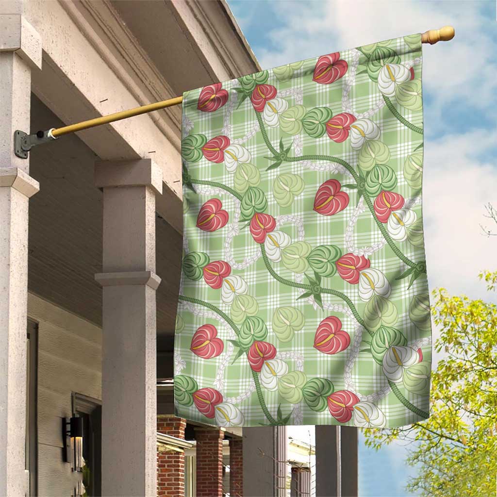 Anthurium Pikake Ti Leaf Palaka Garden Flag Green Version