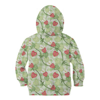 Anthurium Pikake Ti Leaf Palaka Kid Hoodie Green Version