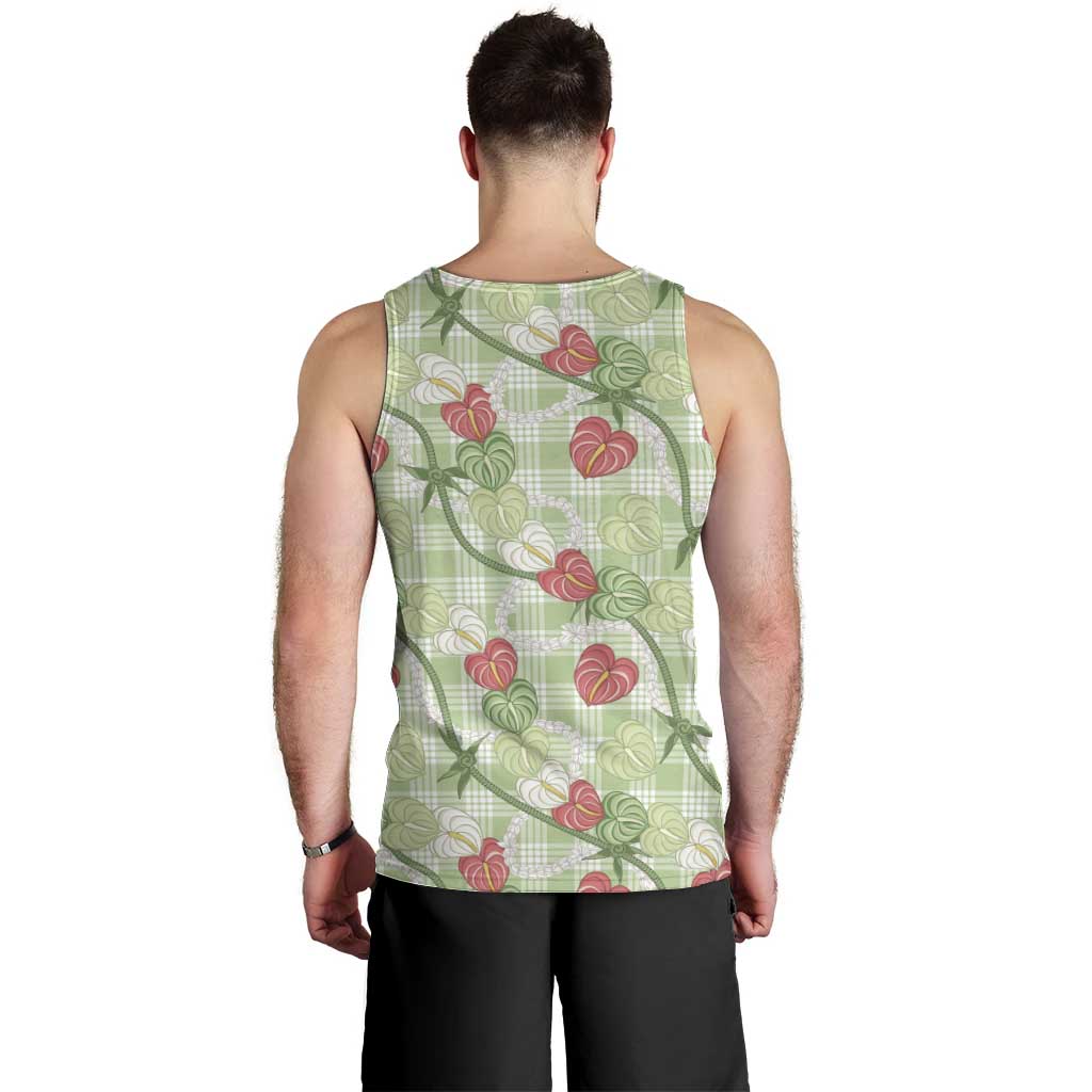 Anthurium Pikake Ti Leaf Palaka Men Tank Top Green Version