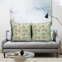 Anthurium Pikake Ti Leaf Palaka Pillow Cover Green Version