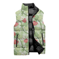 Anthurium Pikake Ti Leaf Palaka Sleeveless Puffer Jacket Green Version