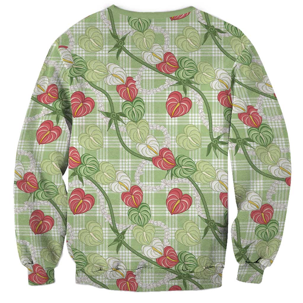 Anthurium Pikake Ti Leaf Palaka Sweatshirt Green Version