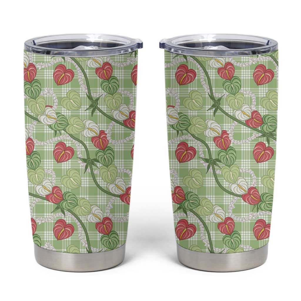 Anthurium Pikake Ti Leaf Palaka Tumbler Cup Green Version