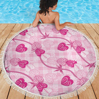 Anthurium Pikake Ti Leaf Palaka Beach Blanket Pink Version