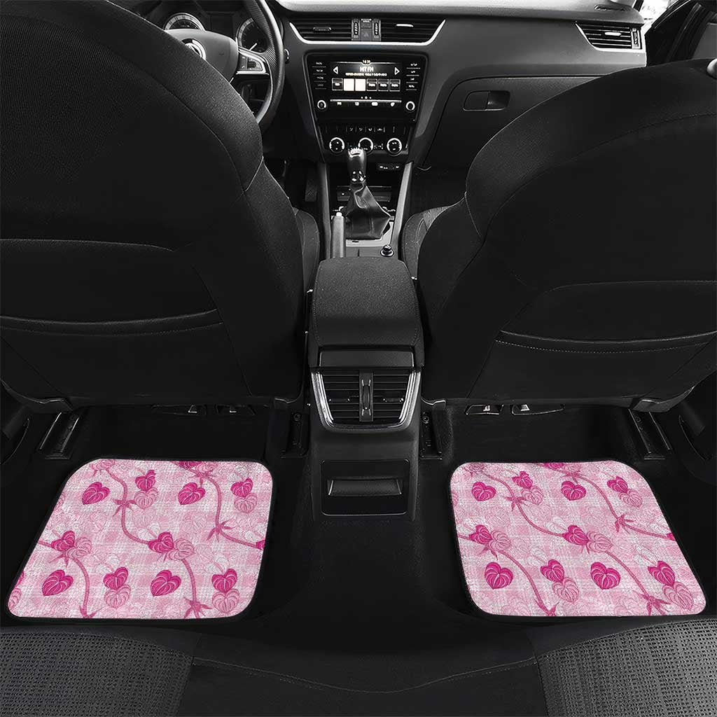 Anthurium Pikake Ti Leaf Palaka Car Mats Pink Version
