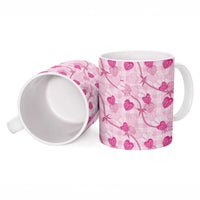 Anthurium Pikake Ti Leaf Palaka Ceramic Mug Pink Version