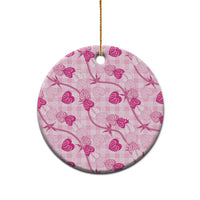 Anthurium Pikake Ti Leaf Palaka Ceramic Ornament Pink Version LT01 - Polynesian Pride