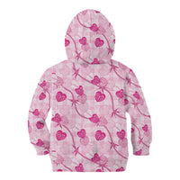 Anthurium Pikake Ti Leaf Palaka Kid Hoodie Pink Version