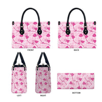 Anthurium Pikake Ti Leaf Palaka Leather Bag Pink Version