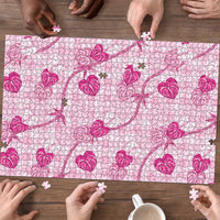 Anthurium Pikake Ti Leaf Palaka Puzzle Pink Version