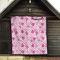 Anthurium Pikake Ti Leaf Palaka Quilt Pink Version