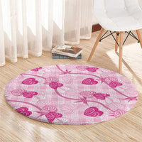 Anthurium Pikake Ti Leaf Palaka Round Carpet Pink Version