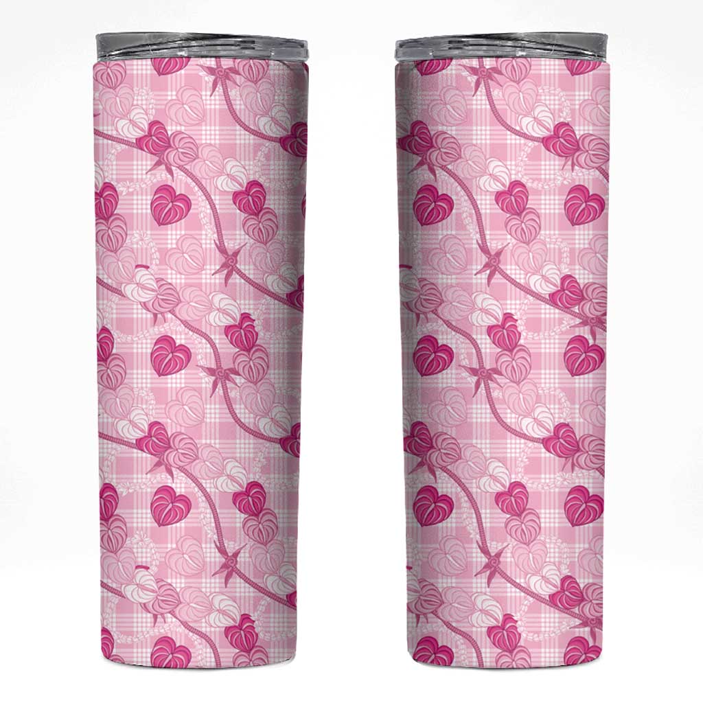 Anthurium Pikake Ti Leaf Palaka Skinny Tumbler Pink Version