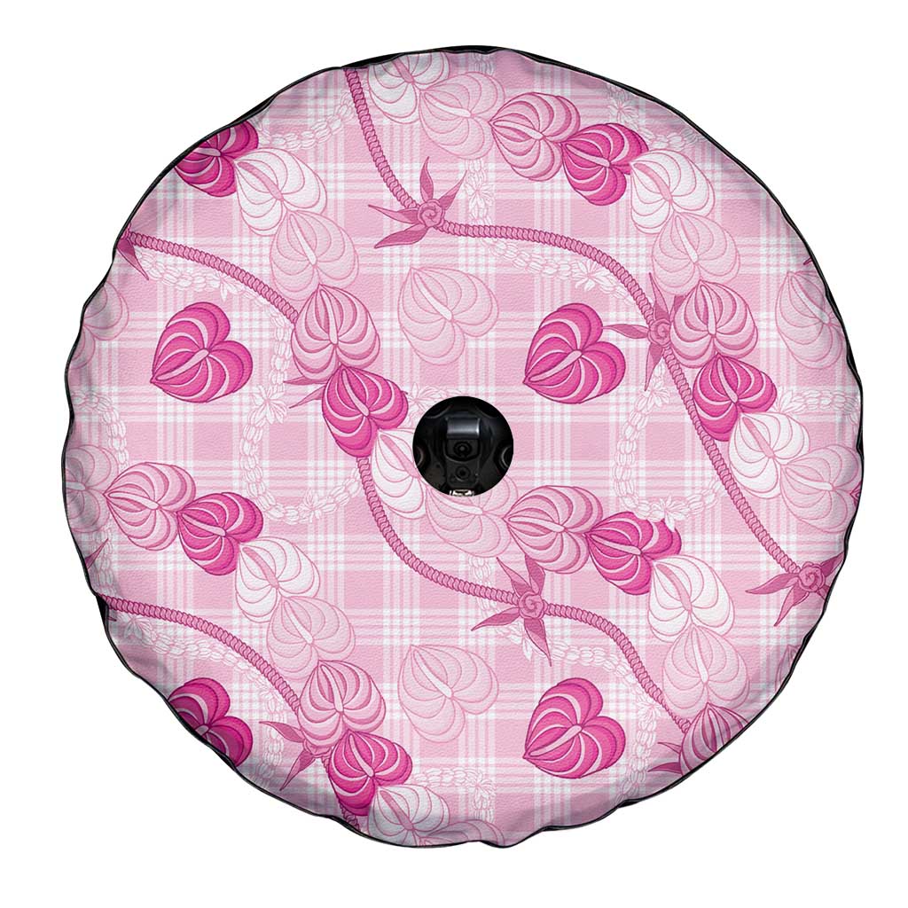 Anthurium Pikake Ti Leaf Palaka Spare Tire Cover Pink Version