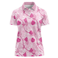 Anthurium Pikake Ti Leaf Palaka Women Polo Shirt Pink Version