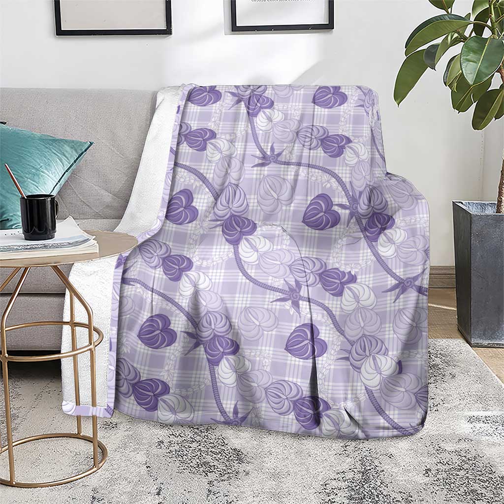 Anthurium Pikake Ti Leaf Palaka Blanket Purple Version