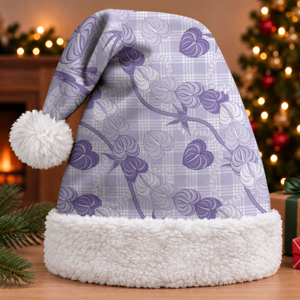 Anthurium Pikake Ti Leaf Palaka Christmas Santa Hat Purple Version LT01 With Fur Purple - Polynesian Pride