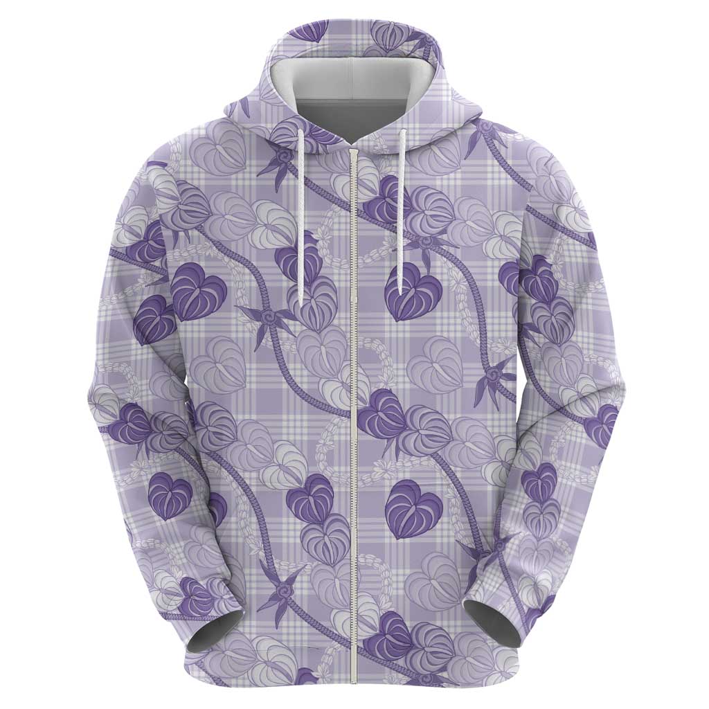 Anthurium Pikake Ti Leaf Palaka Hoodie Purple Version